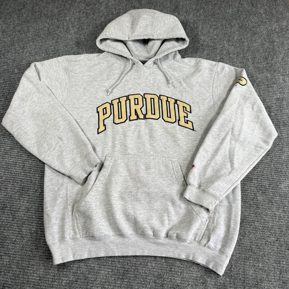 P2 Pro Player Purdue Boilermakers Hoodie Mens Large Gray NCAA Sweatshirt 3200